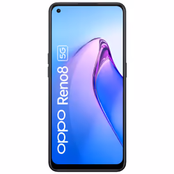 OPPO Reno 8, 16,3 cm (6.4"), 8 Go, 256 Go, 50 MP, Android 12, Noir