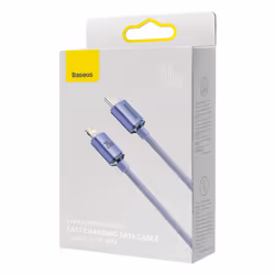 Baseus Crystal Shine câble de téléphone portable Violet 1,2 m USB C Lightning - Vue supplémentaire 4