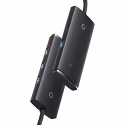 Baseus WKQX030101 hub & concentrateur USB 3.2 Gen 1 (3.1 Gen 1) Type-A 5000 Mbit/s Noir