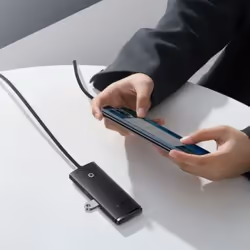 Baseus WKQX030201 hub & concentrateur USB 3.2 Gen 1 (3.1 Gen 1) Type-A 625 Mbit/s Noir - Vue supplémentaire 5