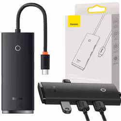 Baseus WKQX030301 hub & concentrateur USB Type-C Noir