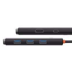Baseus WKQX040001 hub & concentrateur USB Type-C Noir