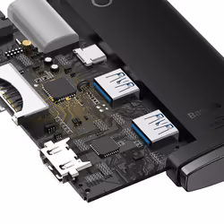 Baseus WKQX050001 hub & concentrateur USB Type-C 5000 Mbit/s Noir - Vue supplémentaire 5