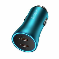 Baseus CGJP000003 chargeur d'appareils mobiles Universel Bleu Allume-cigare Charge rapide Auto