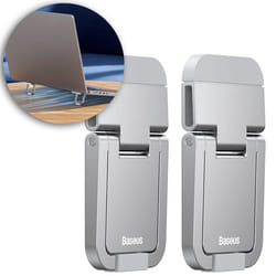 Support pour ordinateur portable - Baseus - Argent - Pliable - Adhésif - Alliage de zinc