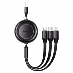 Baseus CAMJ010001, 1,1 m, USB A, USB C/Micro USB-A/Lightning, USB 3.2 Gen 1 (3.1 Gen 1), Noir