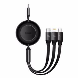 Baseus CAMJ010201, 1,1 m, USB C, USB C/Micro USB-A/Lightning, USB 3.2 Gen 1 (3.1 Gen 1), Noir