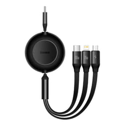 Baseus CAMJ010201 câble USB 1,1 m USB 3.2 Gen 1 (3.1 Gen 1) USB C USB C/Micro USB-A/Lightning Noir