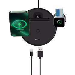Baseus WXTE000101 chargeur d'appareils mobiles Smartphone, Smartwatch Noir Secteur, USB Intérieure
