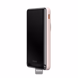 Baseus 6932172614621 banque d'alimentation électrique 10000 mAh Recharge sans fil Rose