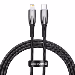 Baseus Glimmer, 1 m, Lightning, USB C, Mâle, Mâle, Noir