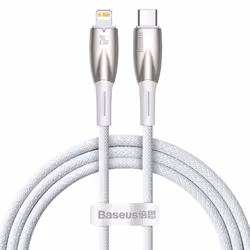 Baseus CADH000002, 1 m, Lightning, USB C, Mâle, Mâle, Blanc