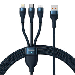 Baseus SUP0003353 câble USB 1,2 m USB 3.2 Gen 1 (3.1 Gen 1) USB A USB C/Micro USB-A/Lightning Bleu