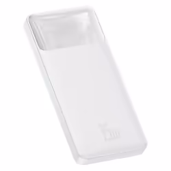 Baseus PPBD050002, 10000 mAh, Lithium Polymère (LiPo), 3,7 V, 15 W, Blanc