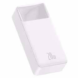 Baseus Bipow Lithium Polymère (LiPo) 30000 mAh Blanc