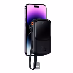 Baseus PPQD060001, 10000 mAh, 20 W, Noir