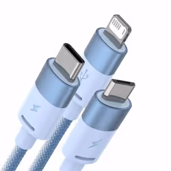 Baseus CAXS000017 câble USB 1,2 m USB A USB C/Micro USB-A/Lightning Bleu