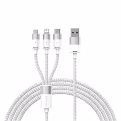 Baseus SUP0003349, 1,2 m, USB A, USB C/Micro USB-A/Lightning, USB 3.2 Gen 1 (3.1 Gen 1), Blanc