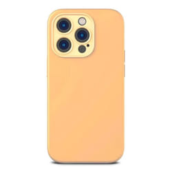 Coque - BASEUS - iPhone 14 Pro Max - Silicone Liquide - Protection Écran Verre Trempé - Jaune