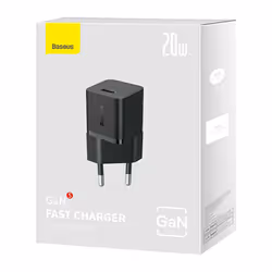Baseus GaN5 20W Mini Universel Noir Secteur Charge rapide Intérieure