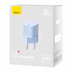 Baseus GaN5 20W Mini Universel Bleu Secteur Charge rapide Intérieure