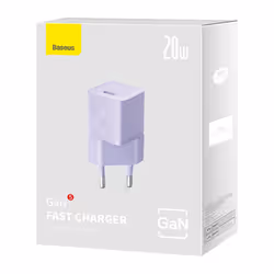 Baseus GaN5 20W Mini Universel Violet Secteur Charge rapide Intérieure