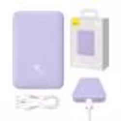 Baseus - Batterie externe Magnetic Mini (PPCX110105) - USB-C MagSafe 10000mAh 20W avec câble Type-C 3A 30cm - Violet