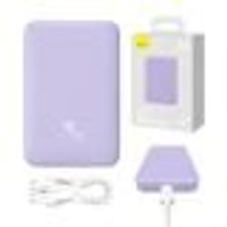 Baseus - Batterie externe Magnetic Mini (PPCX110105) - USB-C MagSafe 10000mAh 20W avec câble Type-C 3A 30cm - Violet