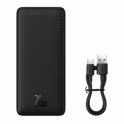 Batterie USB Externe Type-C Micro-USB 20W 10000mAh + Câble Type-C - Baseus Airpow (PPQD090001) - Noir