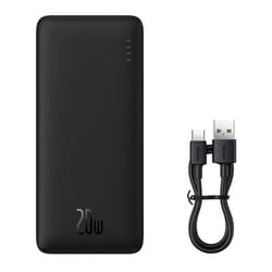 Batterie USB Externe Type-C Micro-USB 20W 10000mAh + Câble Type-C - Baseus Airpow (PPQD090001) - Noir