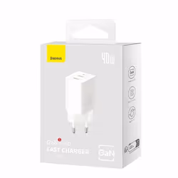 Baseus GaN5 Pro 40W Universel Blanc Secteur Charge rapide Intérieure - Vue supplémentaire 4