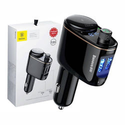 Lecteur MP3 de voiture - BASEUS - S-06 - Bluetooth 4.2 - 12-24V - Noir