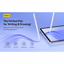 Baseus SMOOTH WRİTİNG 2 İPAD UYUMLU KALEM-BEYAZ, Ecran tactile, NetApp, Apple İPAD