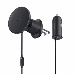 Support de téléphone - BASEUS - CW01 - Noir - Chargeur USB-C 15W - Installation grille de ventilation