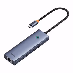 Baseus UltraJoy 6-Port Avec fil USB 3.2 Gen 1 (3.1 Gen 1) Type-C Gris