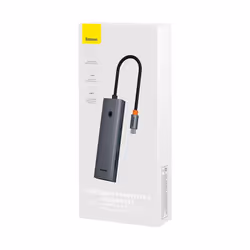 Baseus ULTRAJOY 7 İN 1 MULTİFONKSİYONEL HUB ADAPTÖR-UZAY GRİ station d'accueil Avec fil E-Port - Vue supplémentaire 3