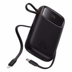 Baseus QPOW 2 DUAL KABLOLU 10.000 MAH 22.5W POWERBANK-SIYAH banque d'alimentation électrique Lithium 10000 mAh Noir