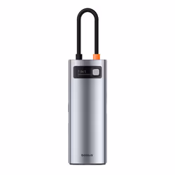 Baseus STARJOY 7 İN 1 MULTİFONKSİYONEL HUB ADAPTÖR-UZAY GRİ, DisplayPort, USB Type-C, Femelle, Mâle, 60 Hz