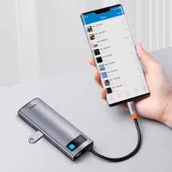 Baseus STARJOY 7 İN 1 MULTİFONKSİYONEL HUB ADAPTÖR-UZAY GRİ câble DisplayPort USB Type-C - Vue supplémentaire 5