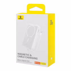 Baseus MAGSAFE MINI WIRELESS POWERBANK 10.000 MAH 20W-BEYAZ banque d'alimentation électrique Lithium Polymère (LiPo) 10000 mAh Blanc