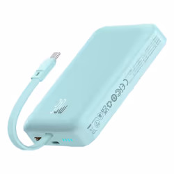 Baseus MAGSAFE MINI TYPE-C WIRELESS POWERBANK 10.000 MAH 30WMAVI banque d'alimentation électrique Lithium Polymère (LiPo) 10000 mAh Recharge sans fil Bleu clair