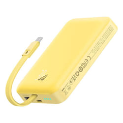 Baseus MAGSAFE MINI TYPE-C WIRELESS POWERBANK 10.000 MAH 30W-SARI banque d'alimentation électrique Lithium Polymère (LiPo) 10000 mAh Recharge sans fil Jaune