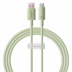 Câble USB vers Type-C charge rapide 100 W 480 Mbps 2 m - Série Baseus Habitat (P10360203631-01) - Vert naturel