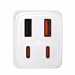 Baseus GAN6 65W ADPTR + 100W C KBL-BYZ chargeur d'appareils mobiles PDA, Tablette, téléphone Blanc Secteur Auto