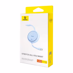 Baseus FREE2DRAW MİNİ RETRACTABLE CHARGİNG CABLE TYPE-C TO TYPE-C 100W 1M GALAXY BLUE câble USB USB 3.2 Gen 2 (3.1 Gen 2) USB C 2 x USB C Bleu - Vue supplémentaire 4
