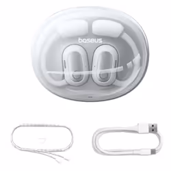 Baseus Eli Sport 1 Casque TWS Crochets auriculaires, Open-ear Appels/Musique USB Type-C Bluetooth Blanc - Vue supplémentaire 6