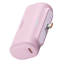Baseus - Batterie externe (P10068306413-00) - Type-C conception compacte 20 W 5 000 mAh avec câble Type-C - Rose bébé