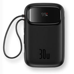 Baseus Qpow 2 Lithium Polymère (LiPo) 10000 mAh Noir