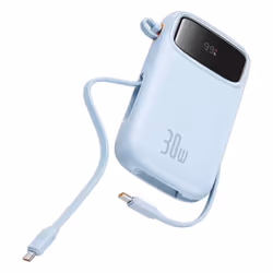 Baseus QPow2, 20000 mAh, Lithium Polymère (LiPo), Power Delivery 3.0, Quick Charge 3.0, 30 W, Bleu