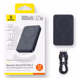 Baseus EnerFill FM11 10000 mAh Recharge sans fil Noir - Vue supplémentaire 5